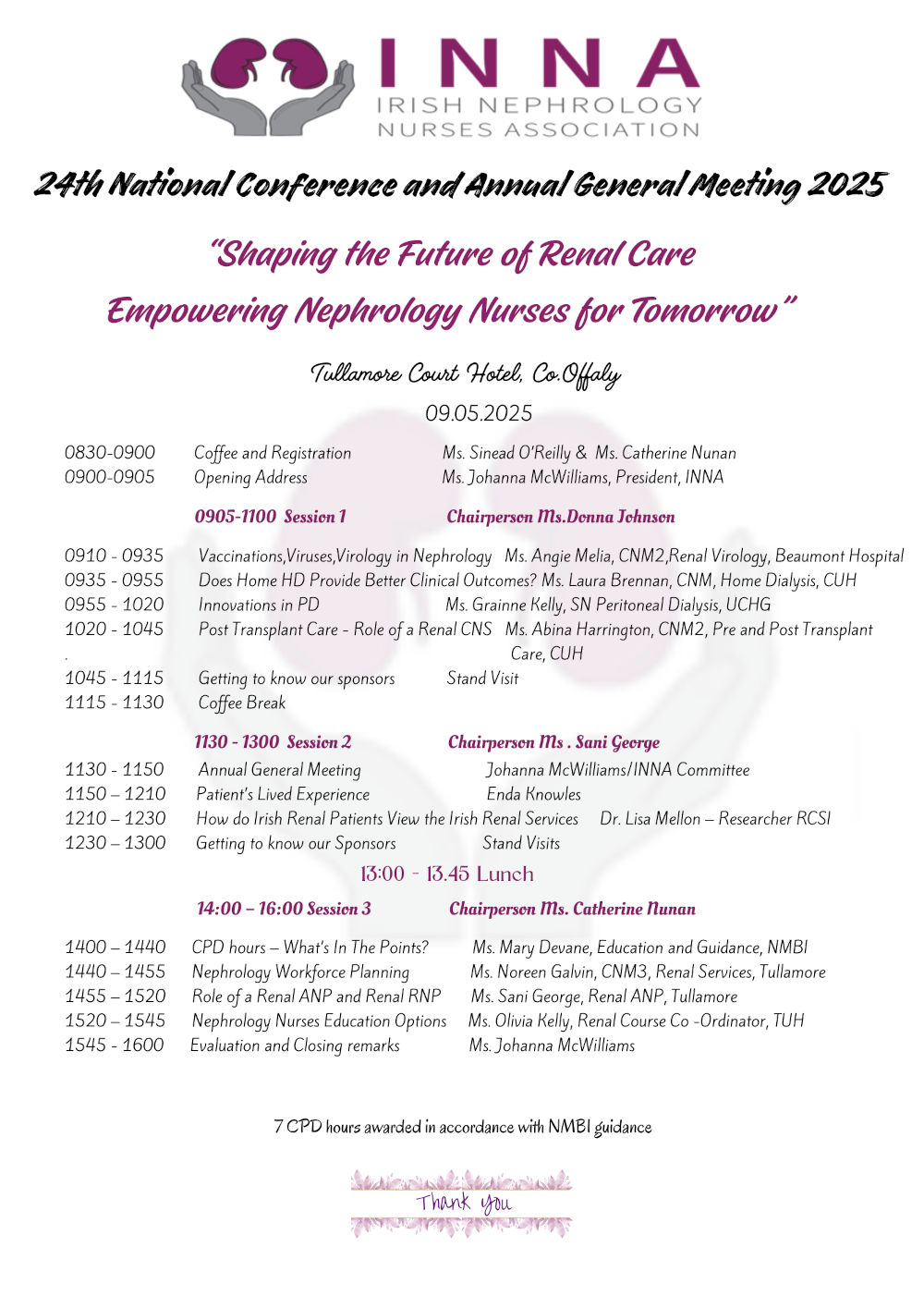 INNA Conference Agenda 2025